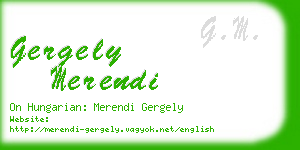 gergely merendi business card